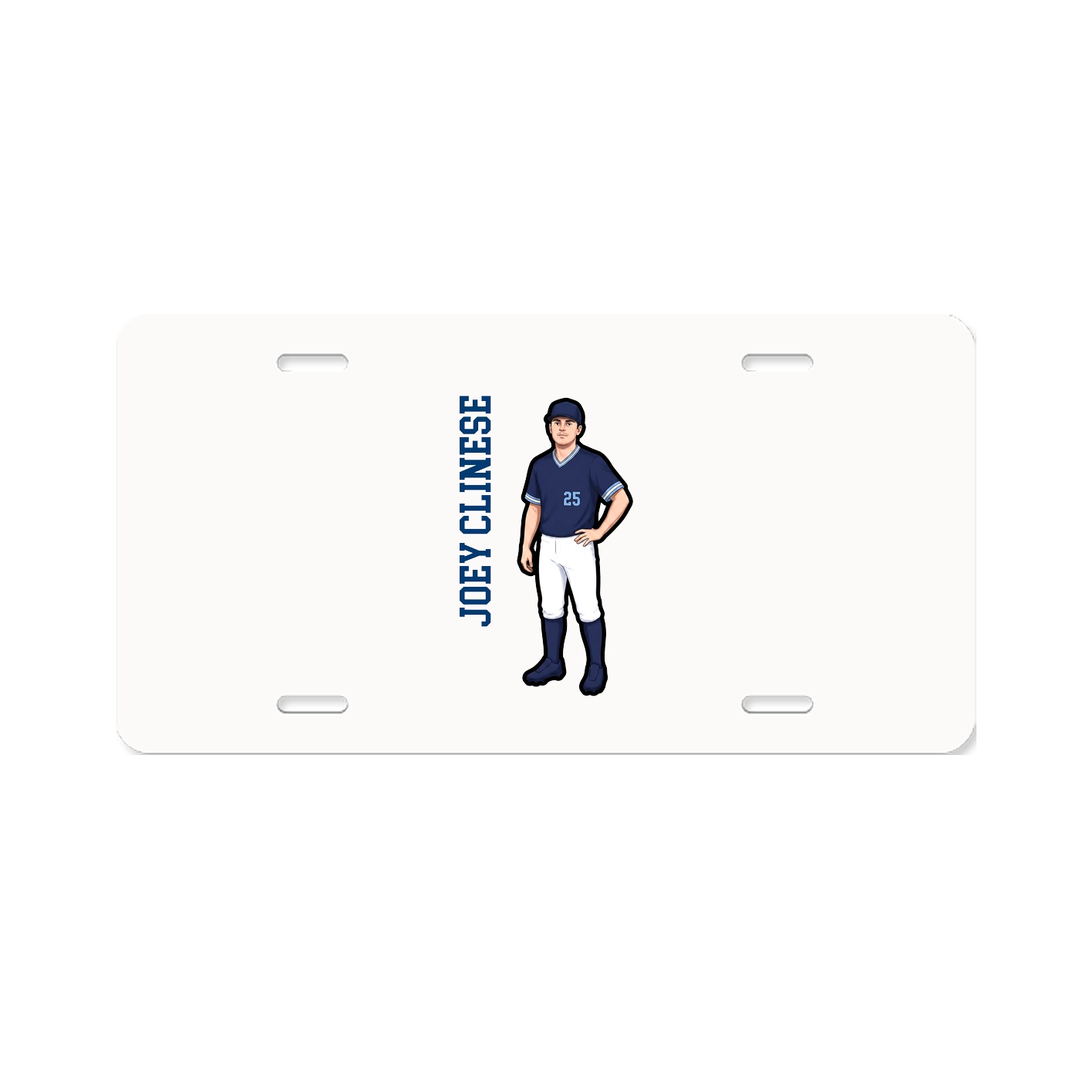 License Plate — Name Vertical in Classic