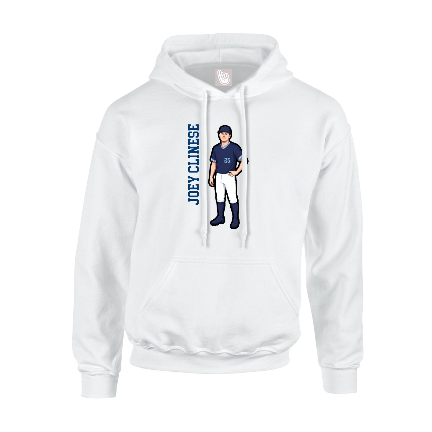Youth Hoodie — Name Vertical in White