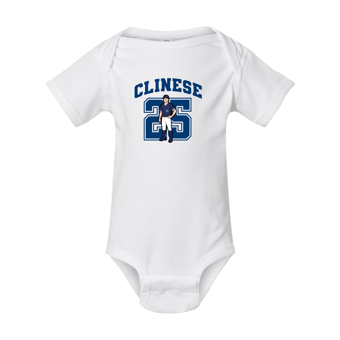Baby Onesie — Number in White