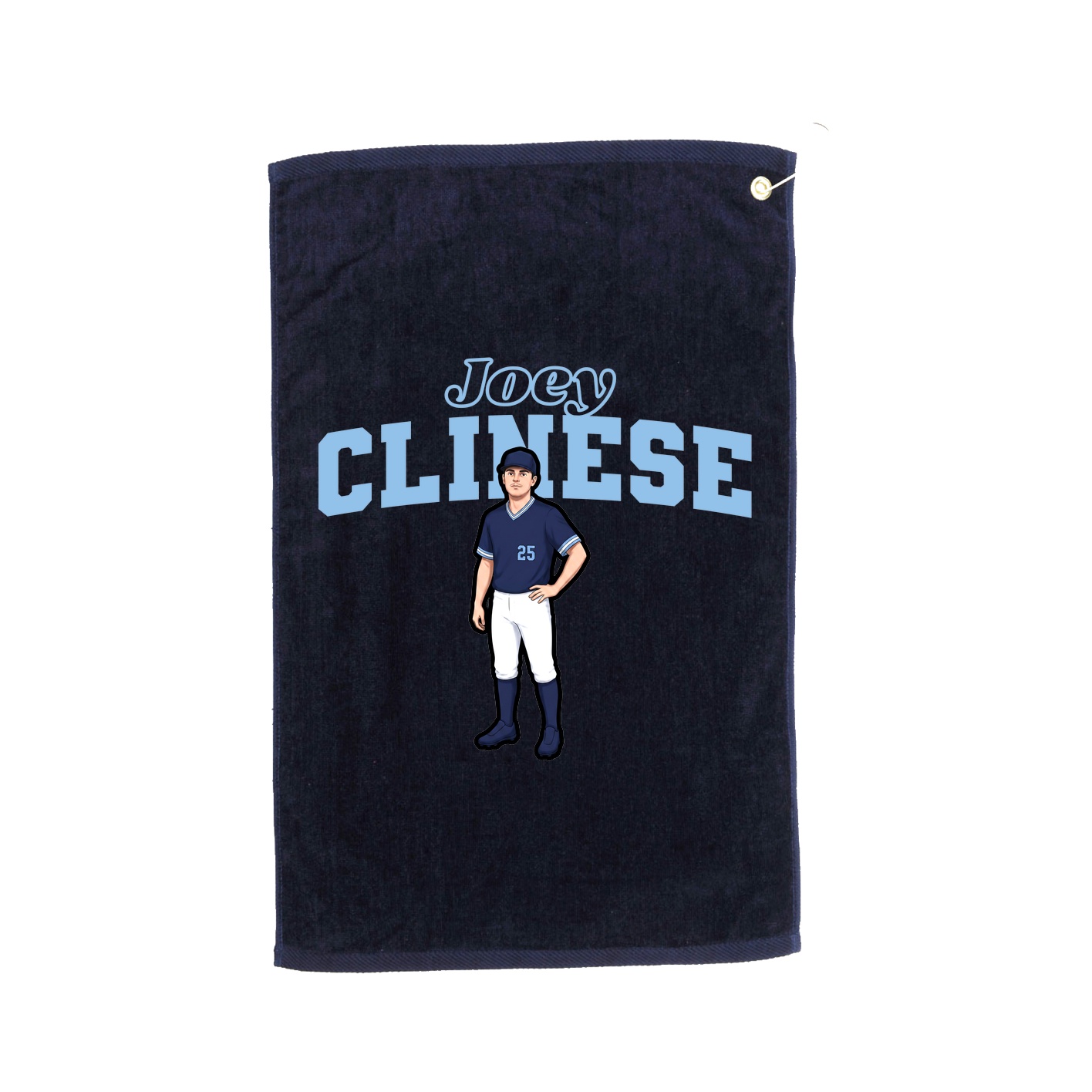 Golf Towel — Name Arch in Navy