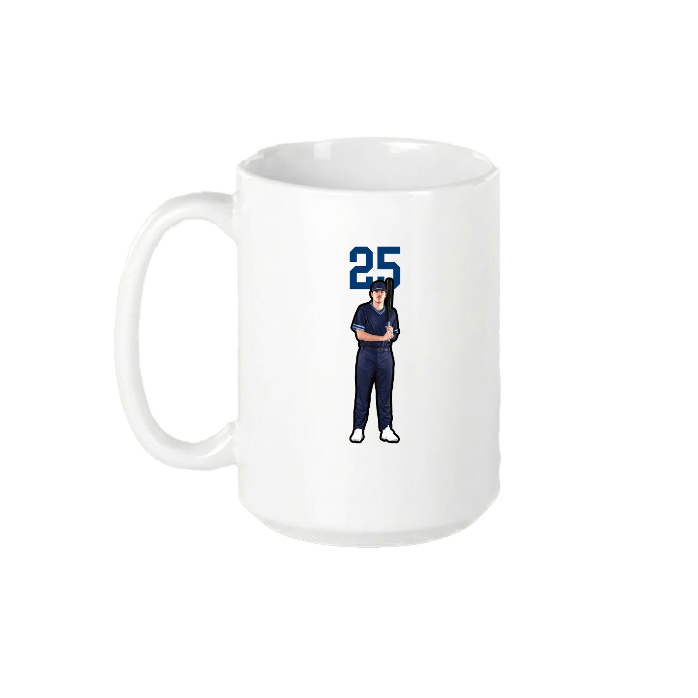 15oz Coffee Mug — Number Top in White