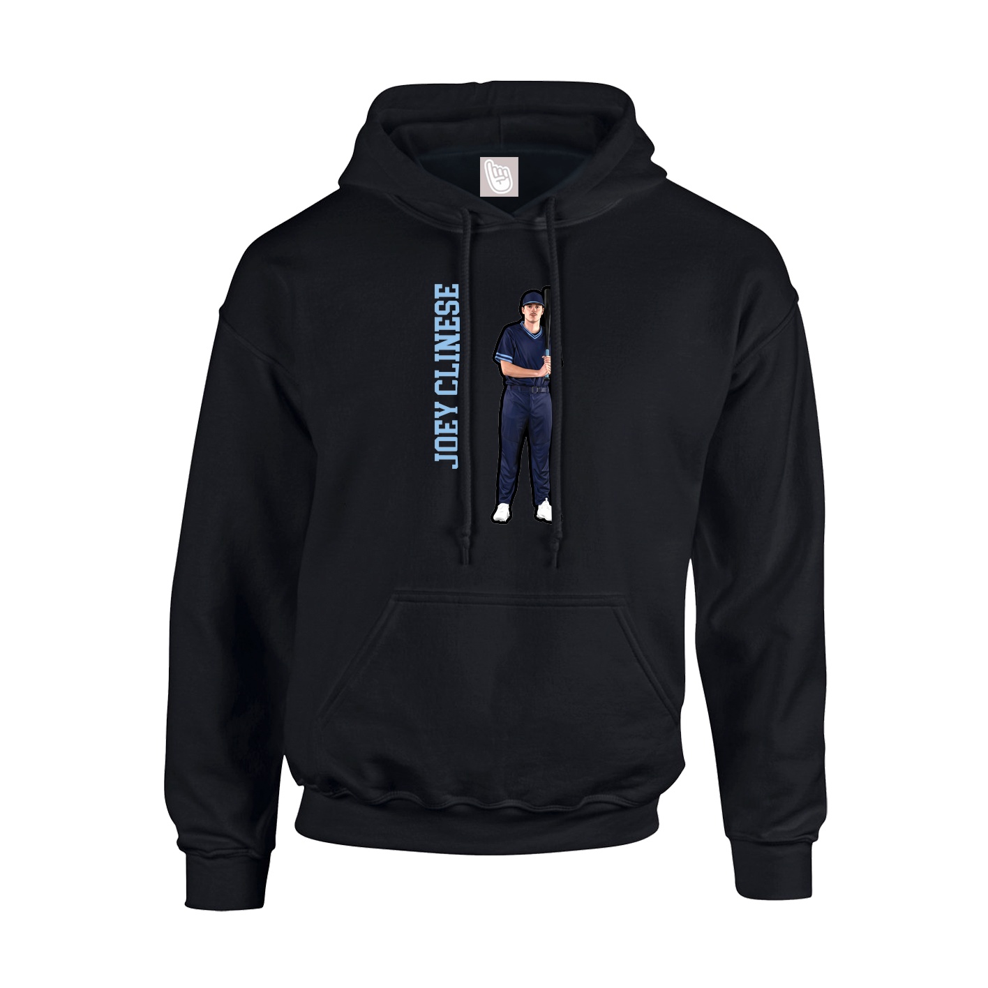 Hoodie — Name Vertical in Black