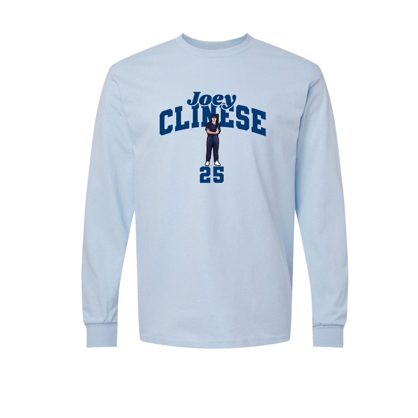 Long Sleeve Tee — Signature Arch in Light Blue