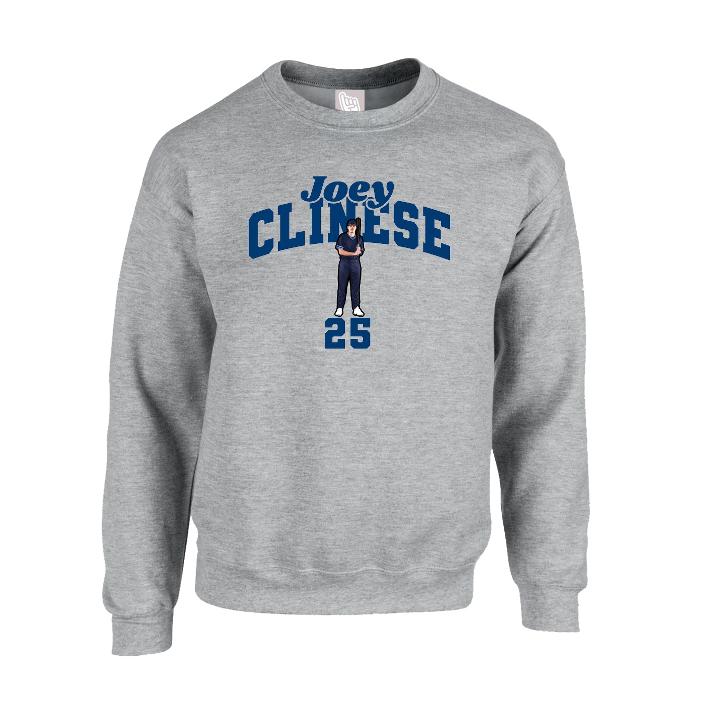 Fleece Crew — Signature Arch in Grey