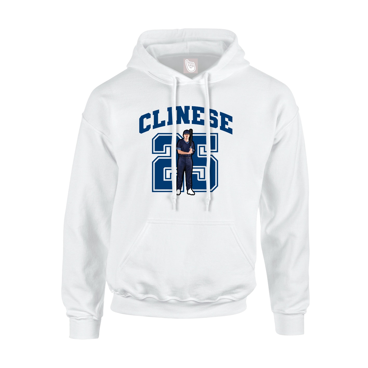 Hoodie — Number in White