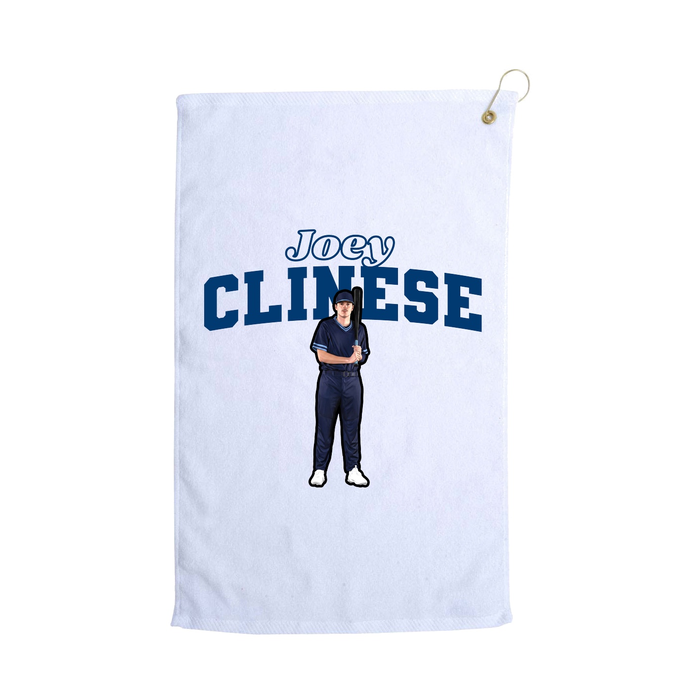 Golf Towel — Name Arch in White