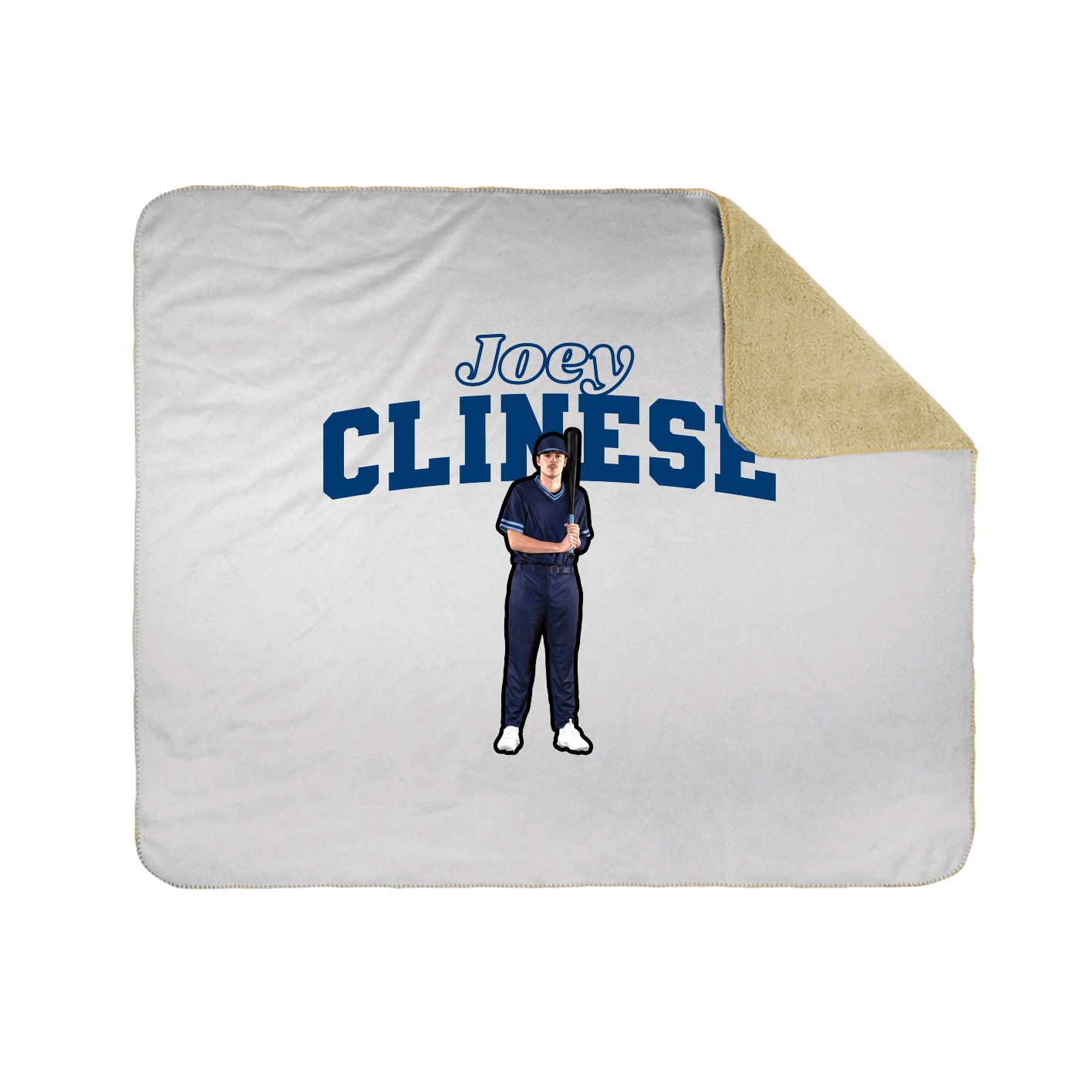 Throw Blanket — Name Arch in White