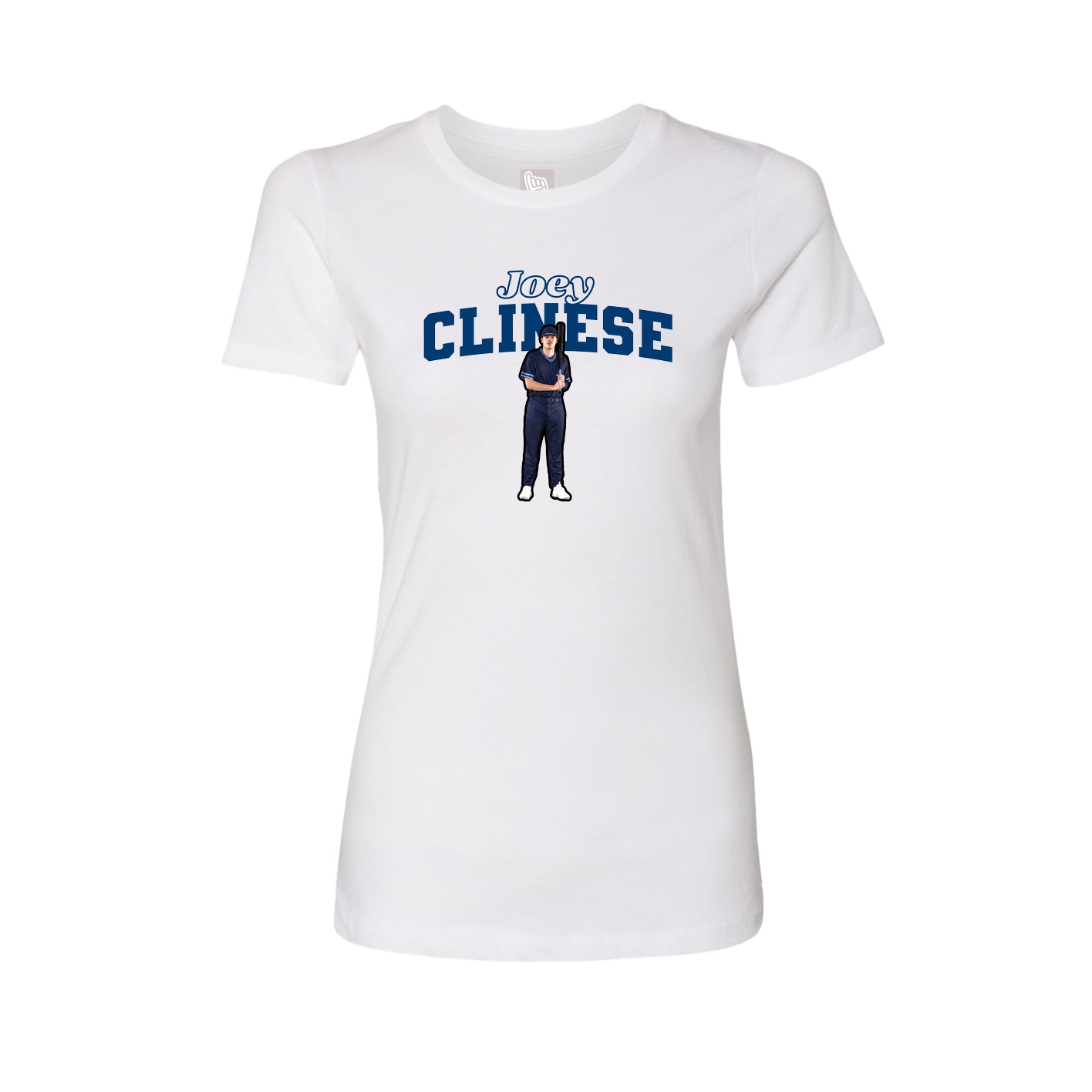 Fitted Women's Tee — Name Arch in White