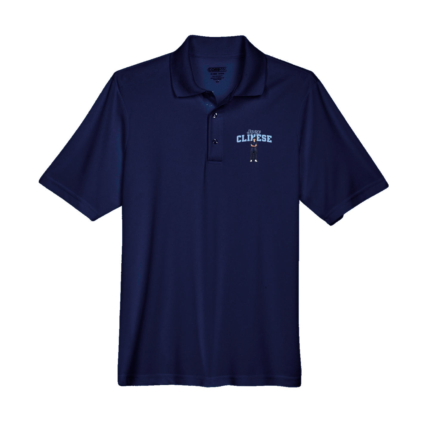 Performance Polo — Name Arch in Navy