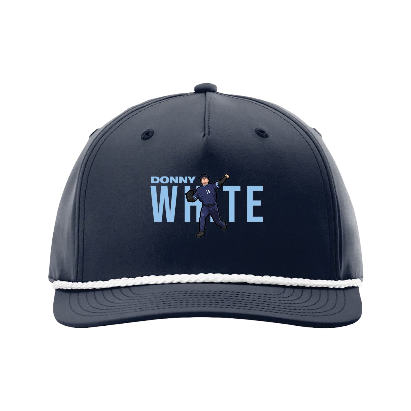 Five-Panel Classic Rope Cap — Player Name in Navy