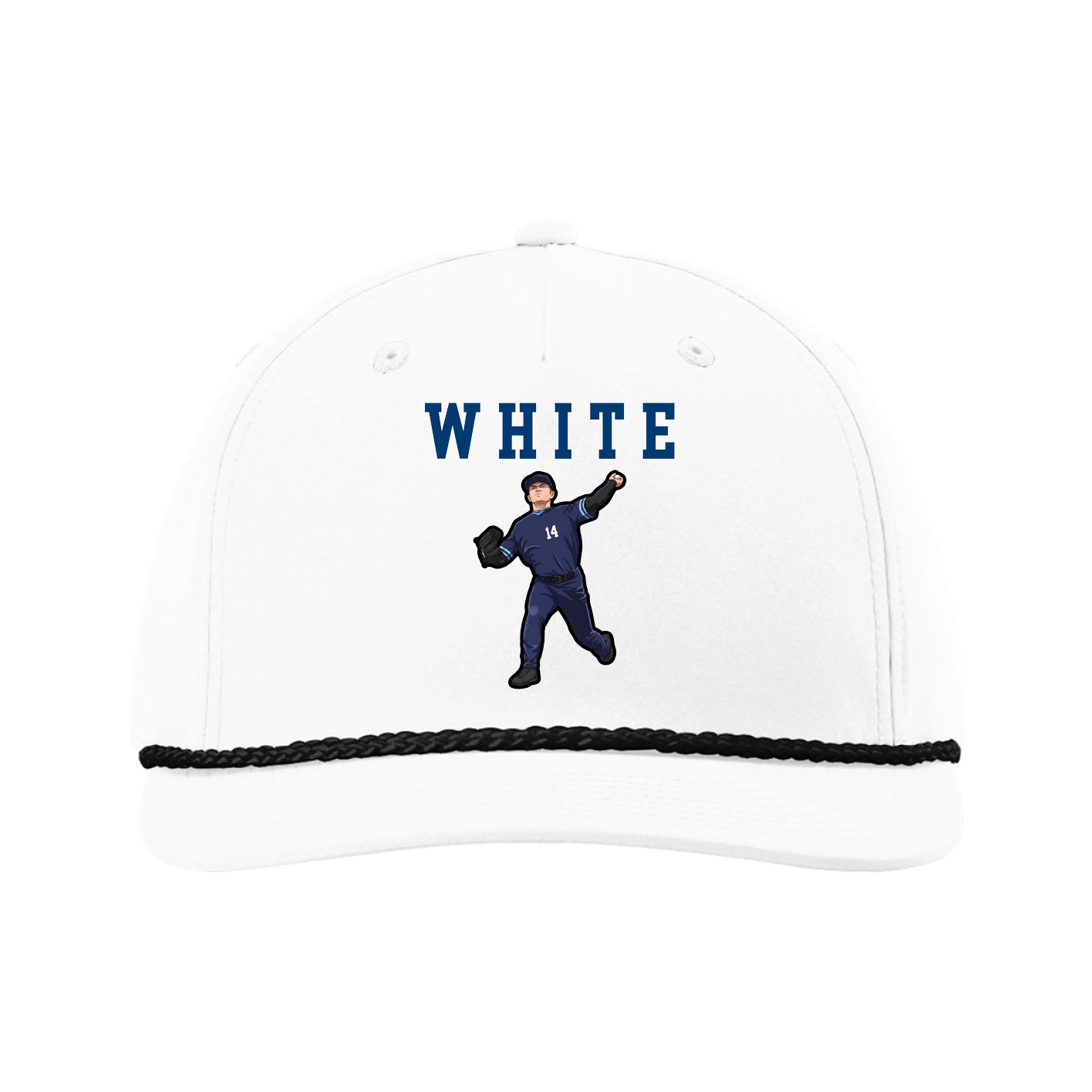 Five-Panel Classic Rope Cap — Shirsey in White