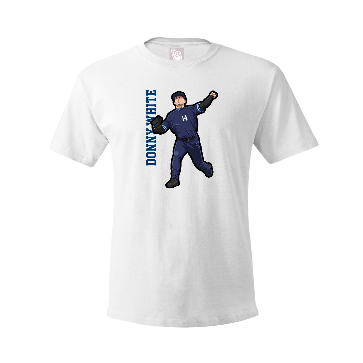 Youth Tee — Name Vertical in White