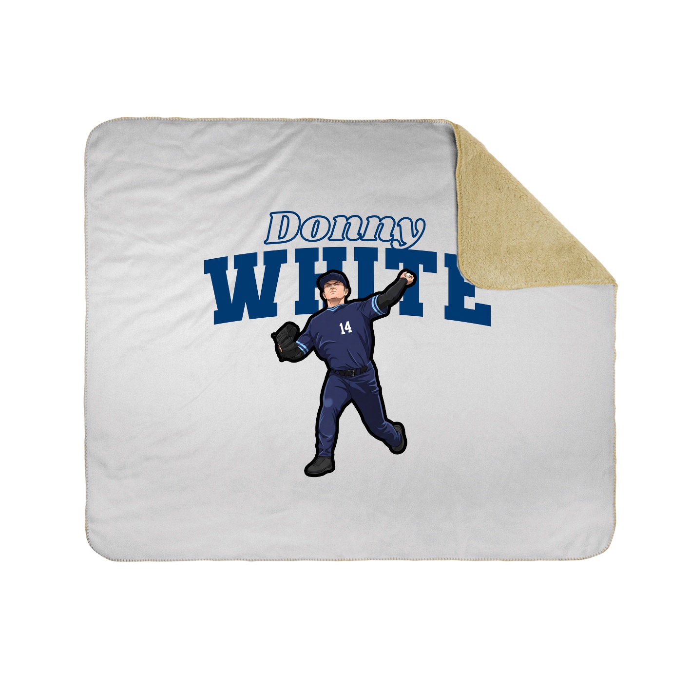 Throw Blanket — Name Arch in White