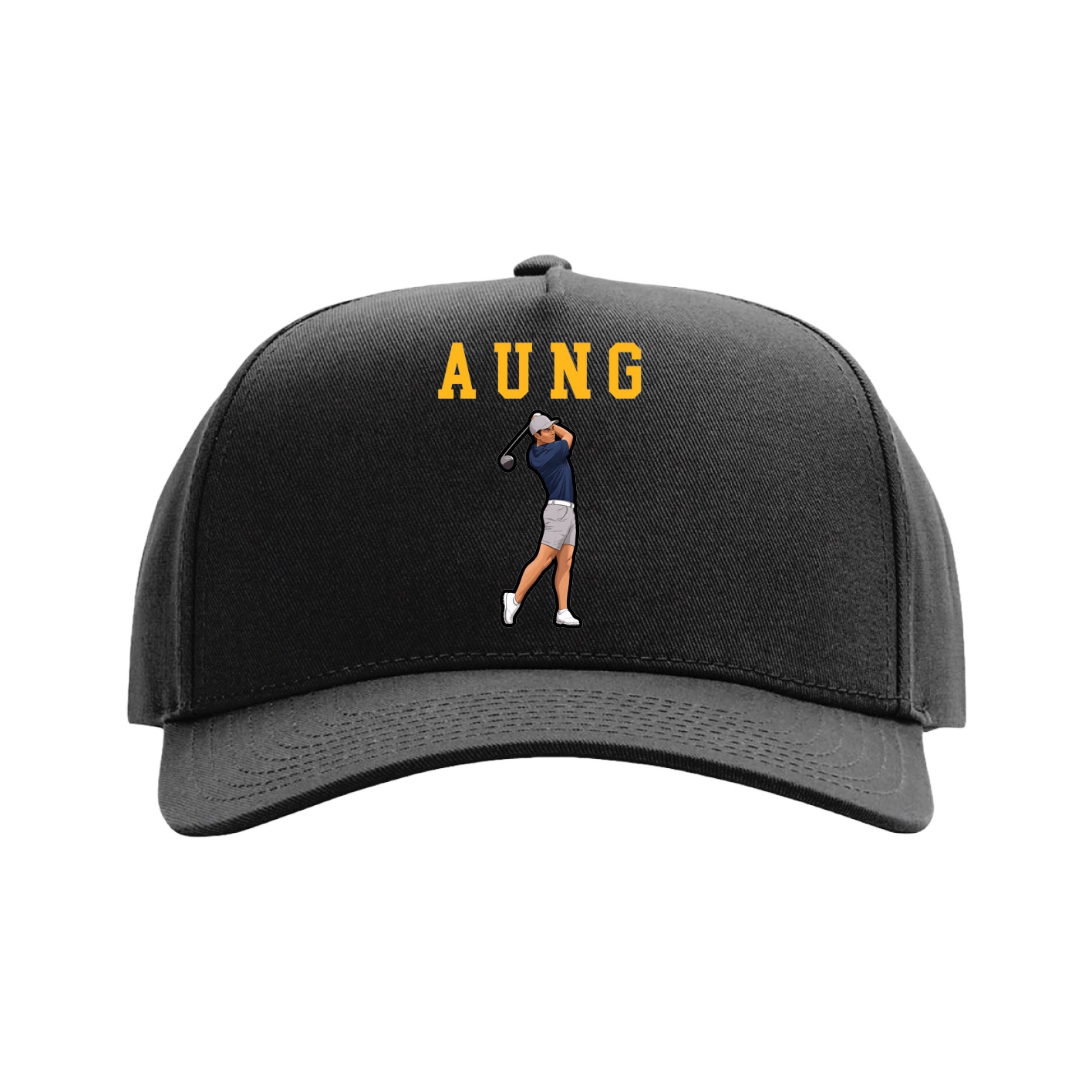 Full Fabric Five-Panel Champ Cap — Shirsey in Black