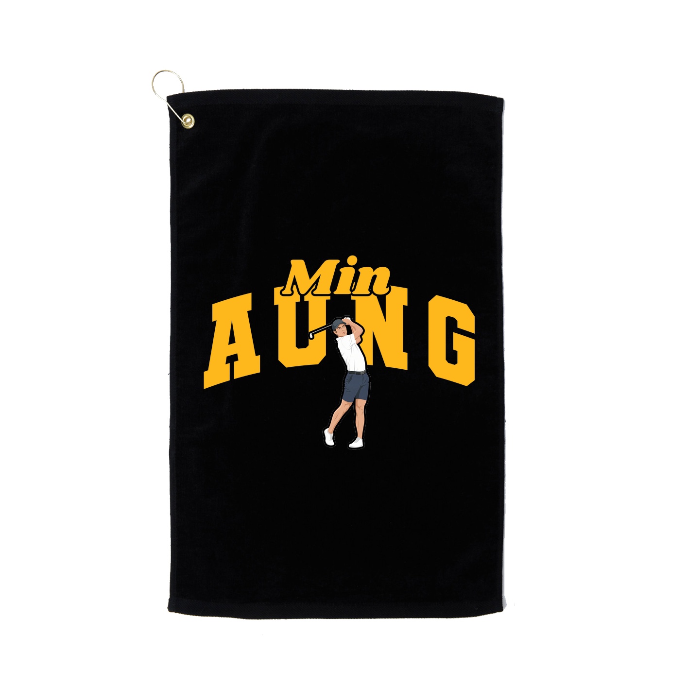 Golf Towel — Signature Arch in Black