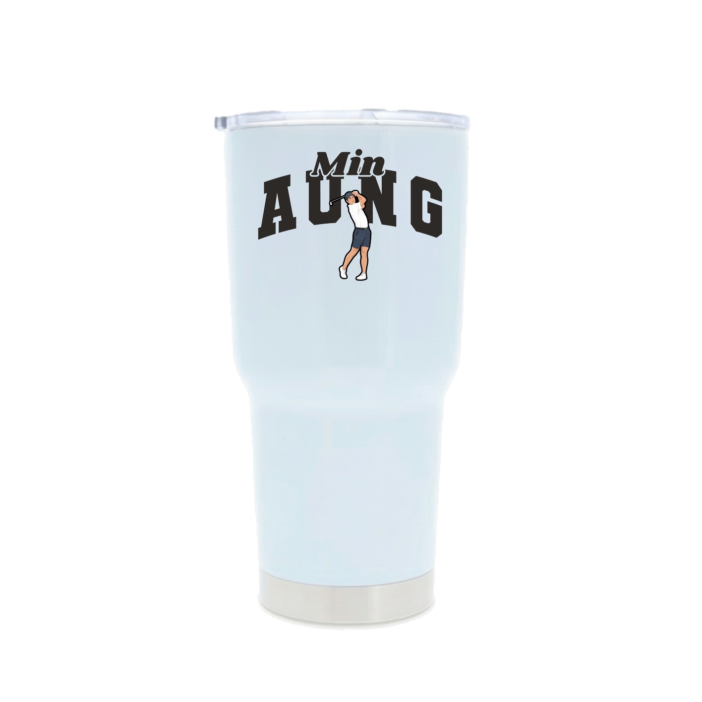 30oz Stainless Steel Tumbler — Signature Arch in White