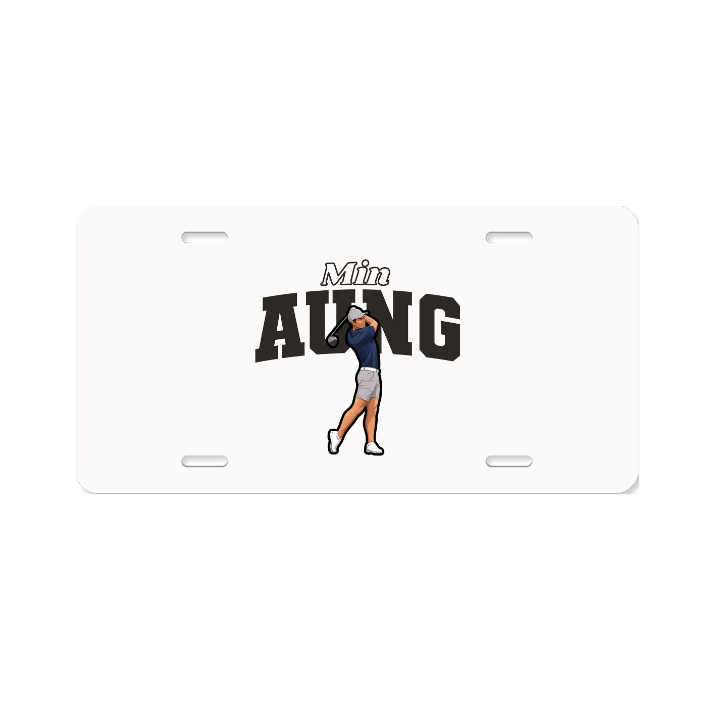 License Plate — Name Arch in Classic