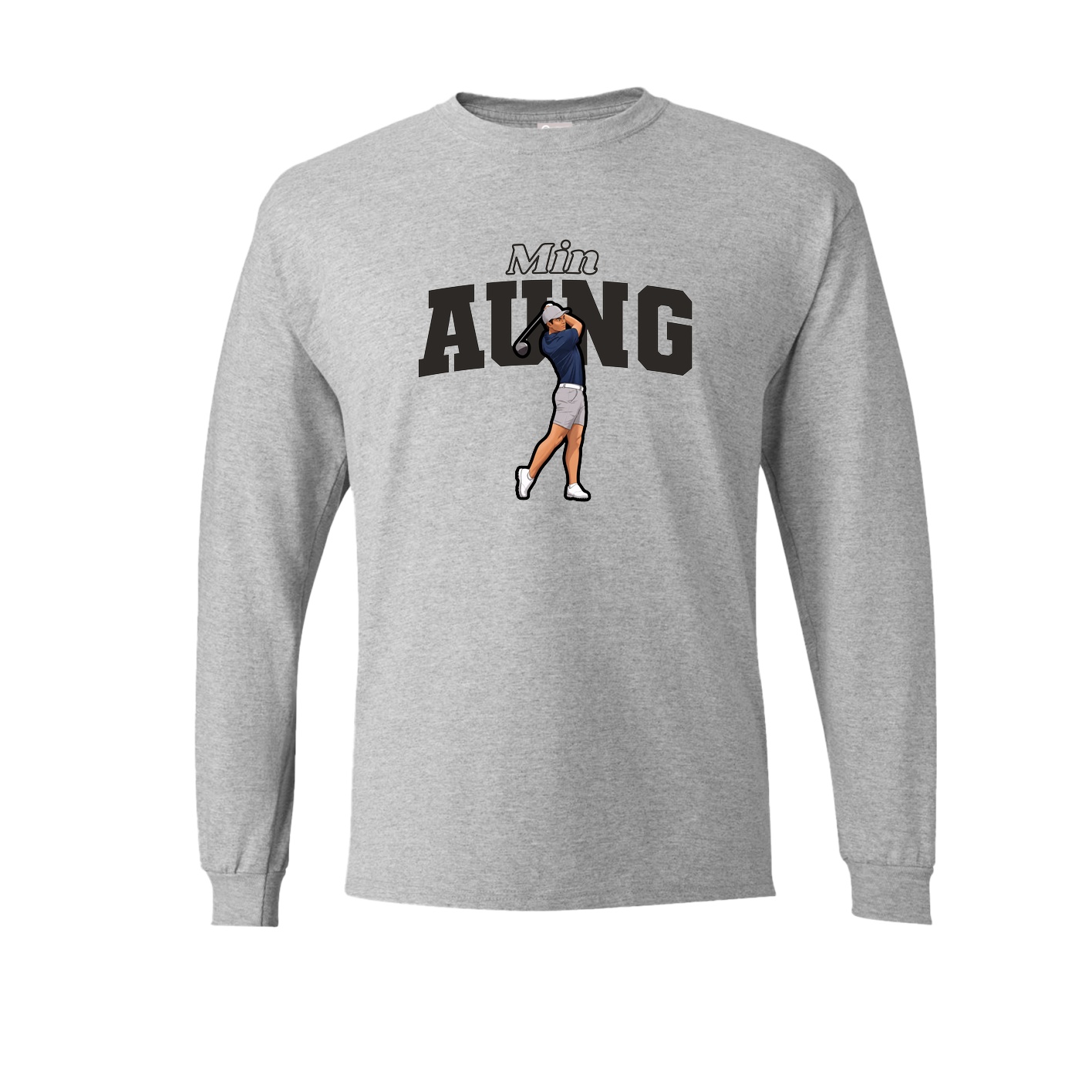 Long Sleeve Tee — Name Arch in Grey