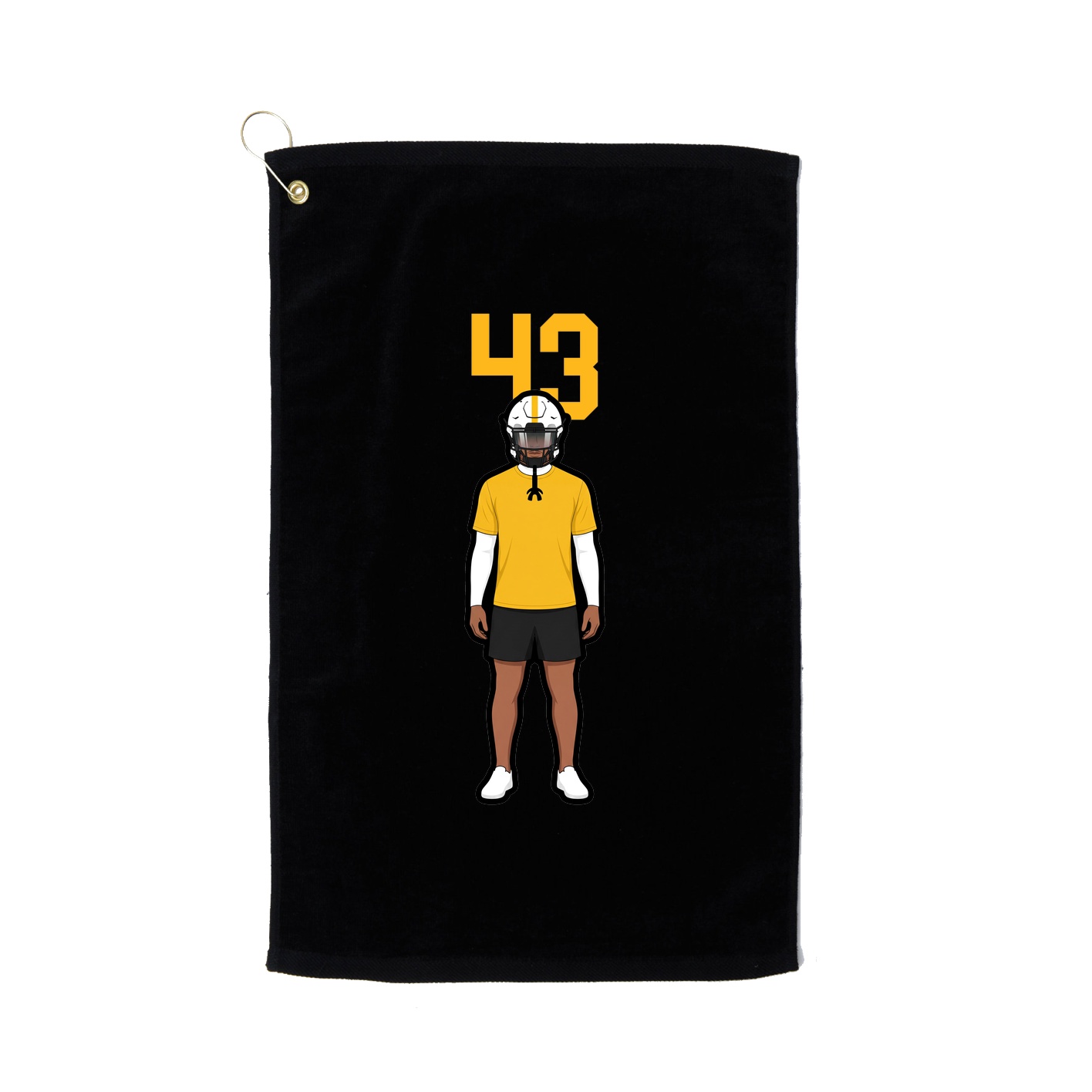 Golf Towel — Number Top in Black