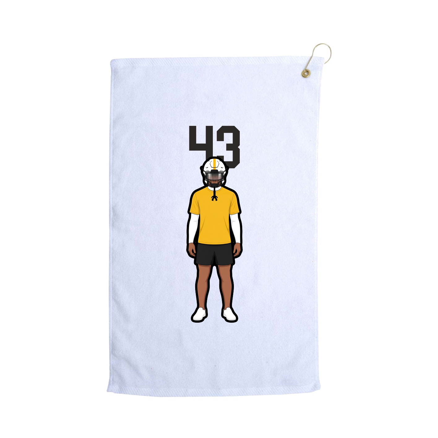 Golf Towel — Number Top in White