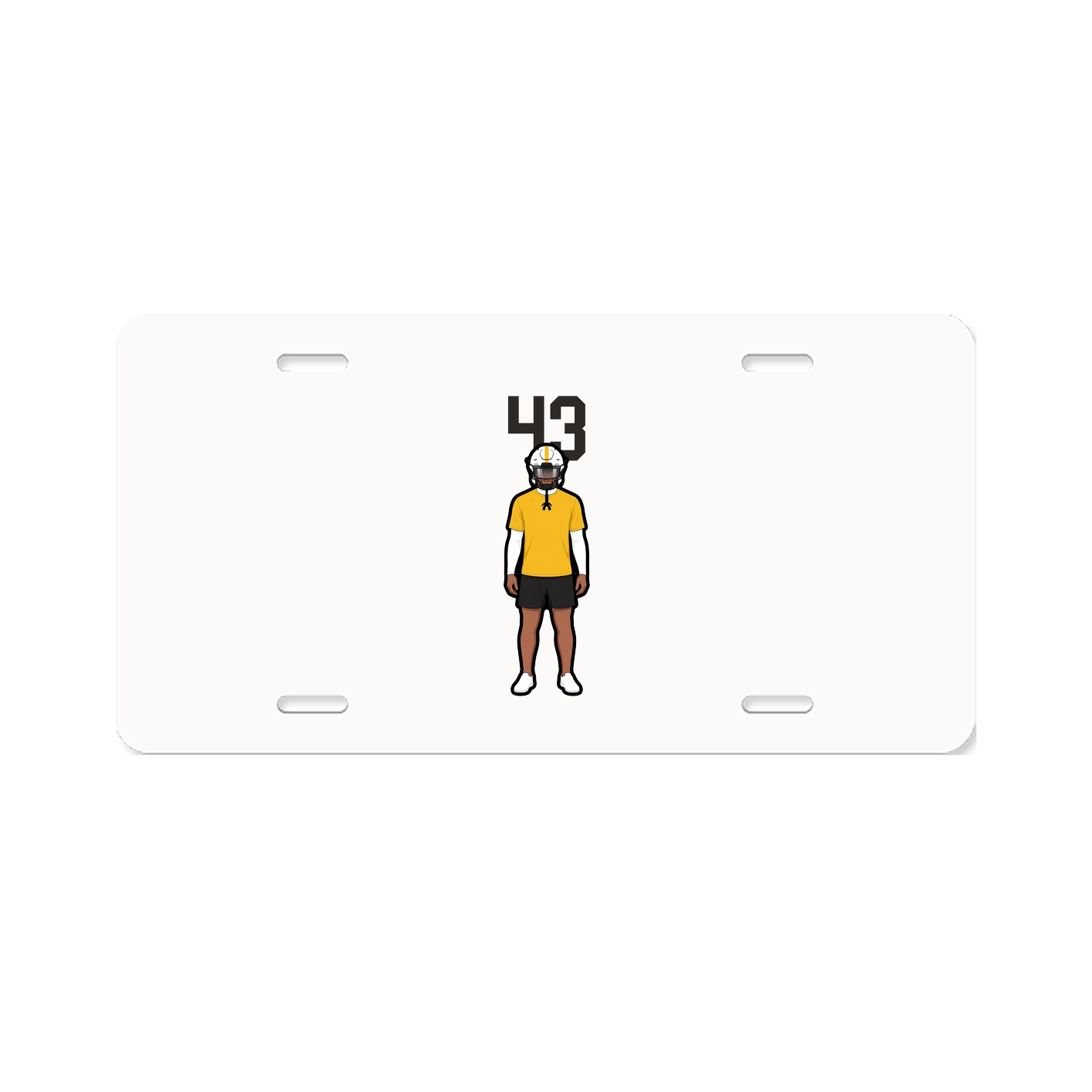 License Plate — Number Top in Classic