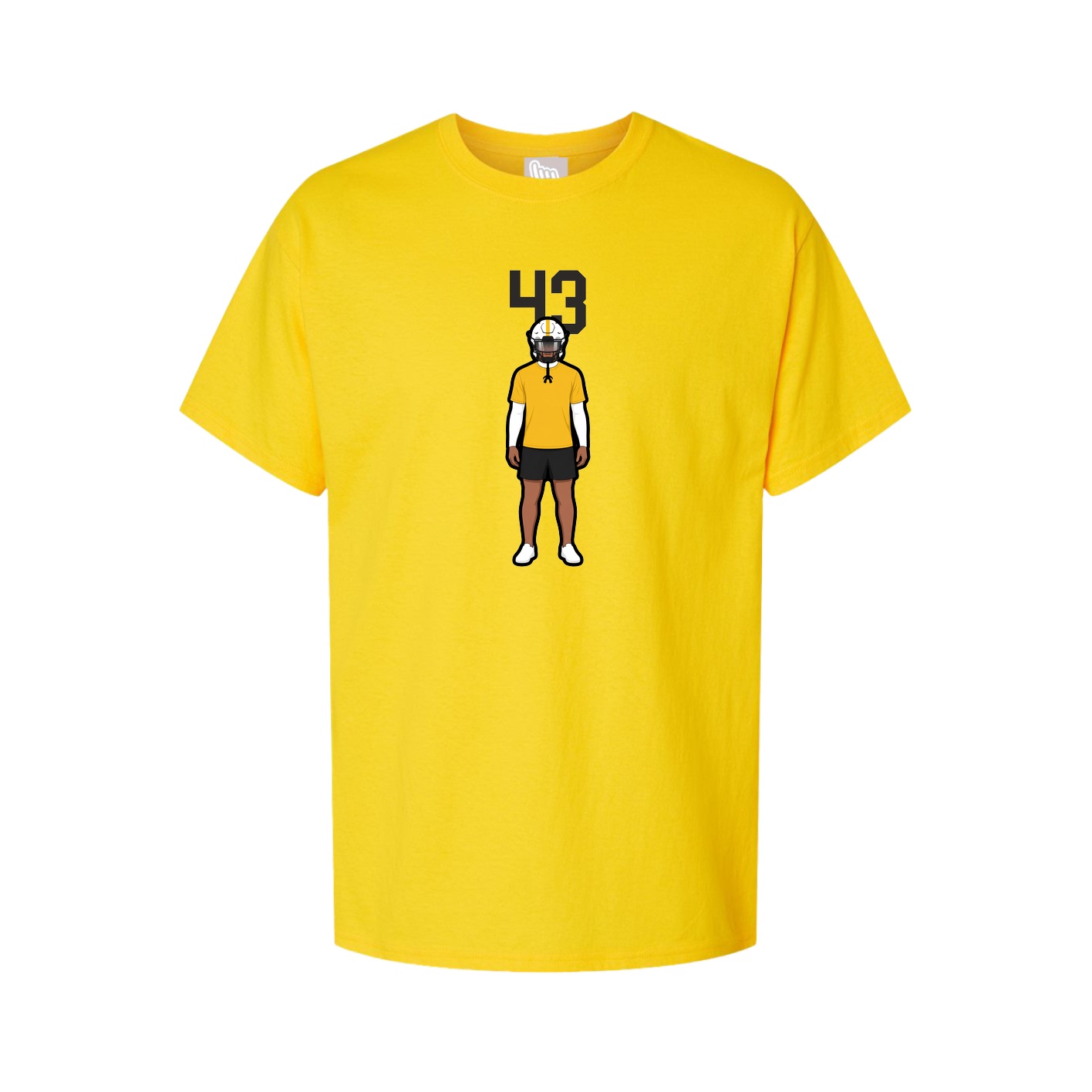 Youth Tee — Number Top in Gold