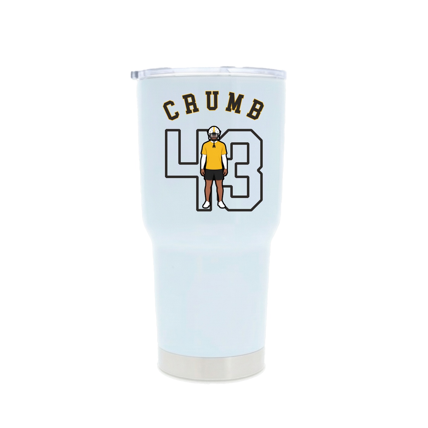 30oz Stainless Steel Tumbler — Shirsey Arch in White