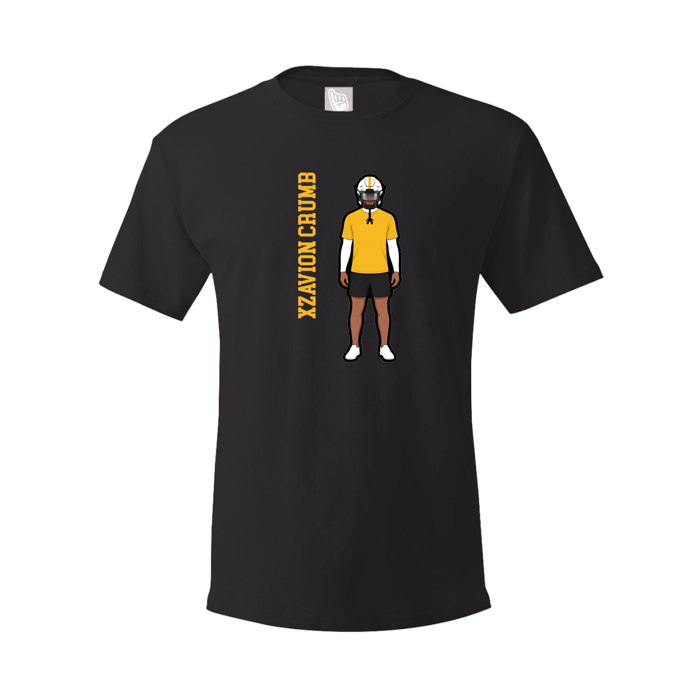 Youth Tee — Name Vertical in Black