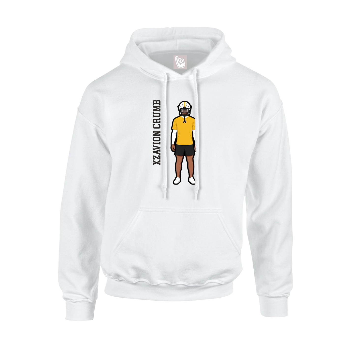 Hoodie — Name Vertical in White