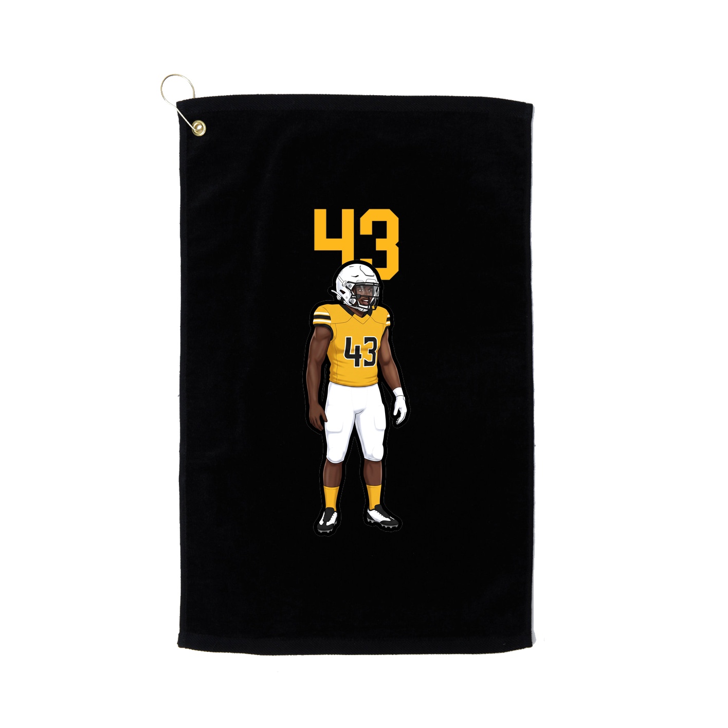 Golf Towel — Number Top in Black