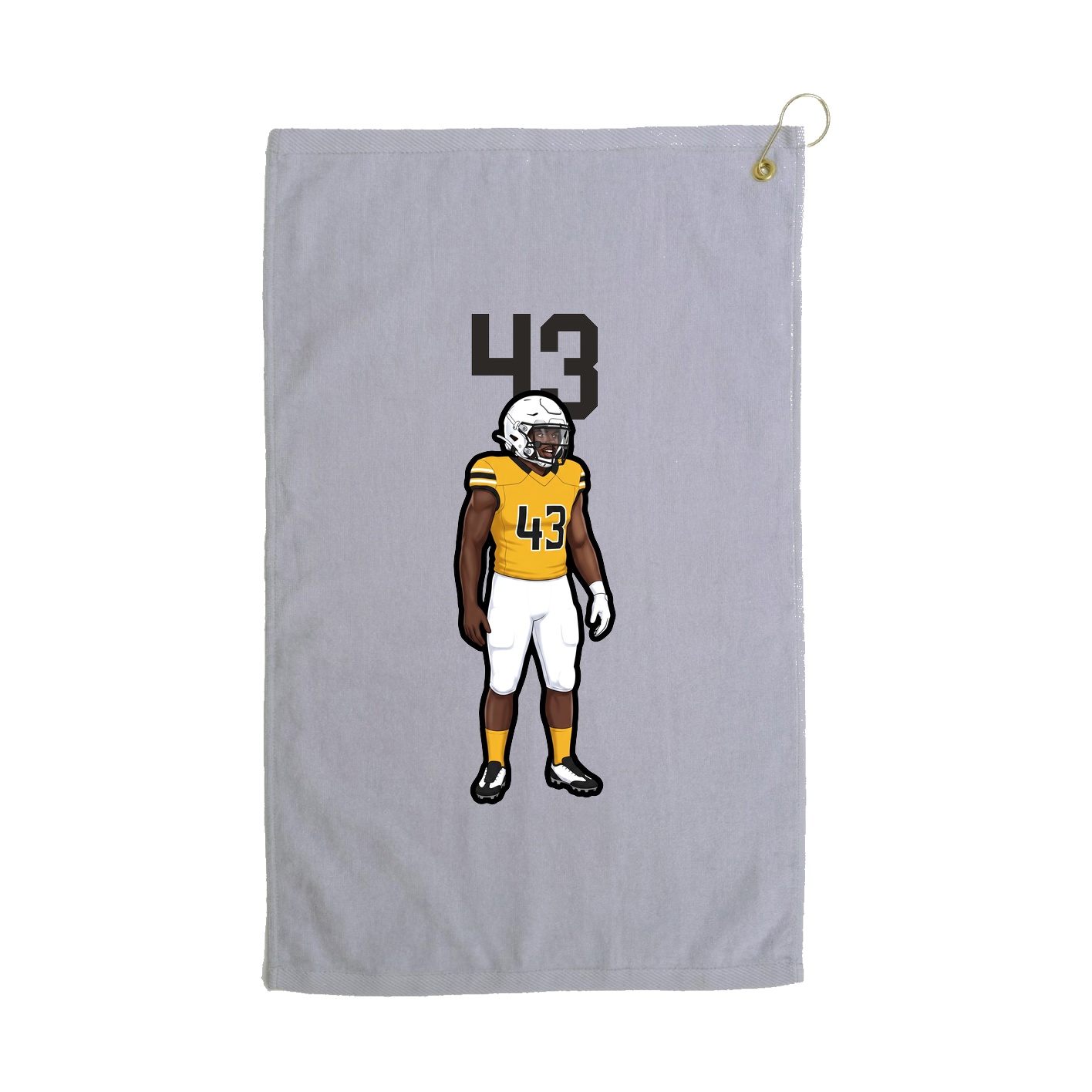 Golf Towel — Number Top in Grey