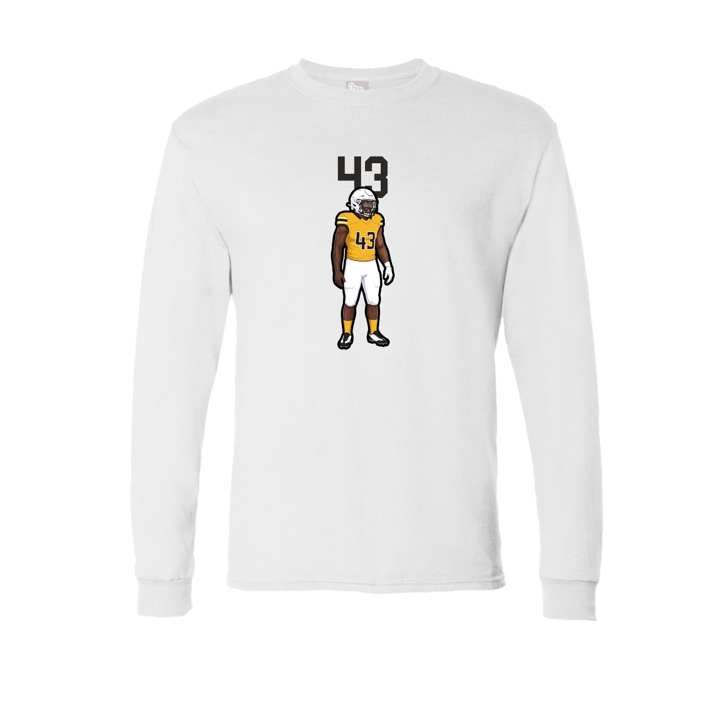 Long Sleeve Tee — Number Top in White