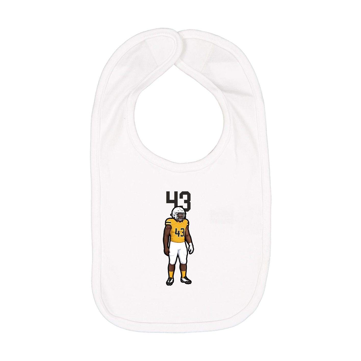 Infant Bib — Number Top in White