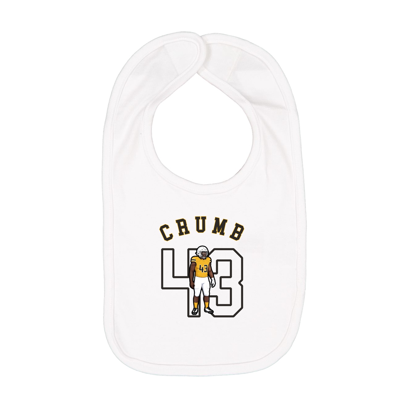 Infant Bib — Shirsey Arch in White