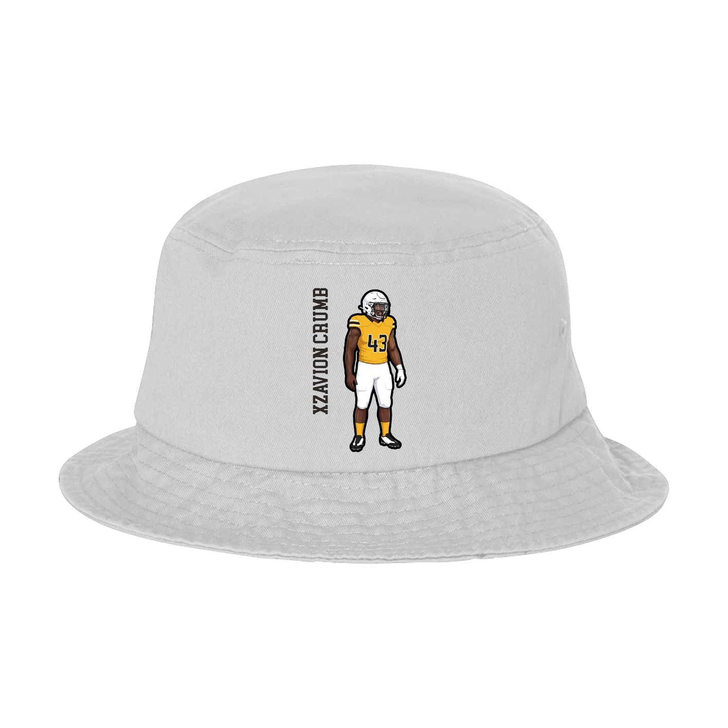 Bucket Cap — Name Vertical in White