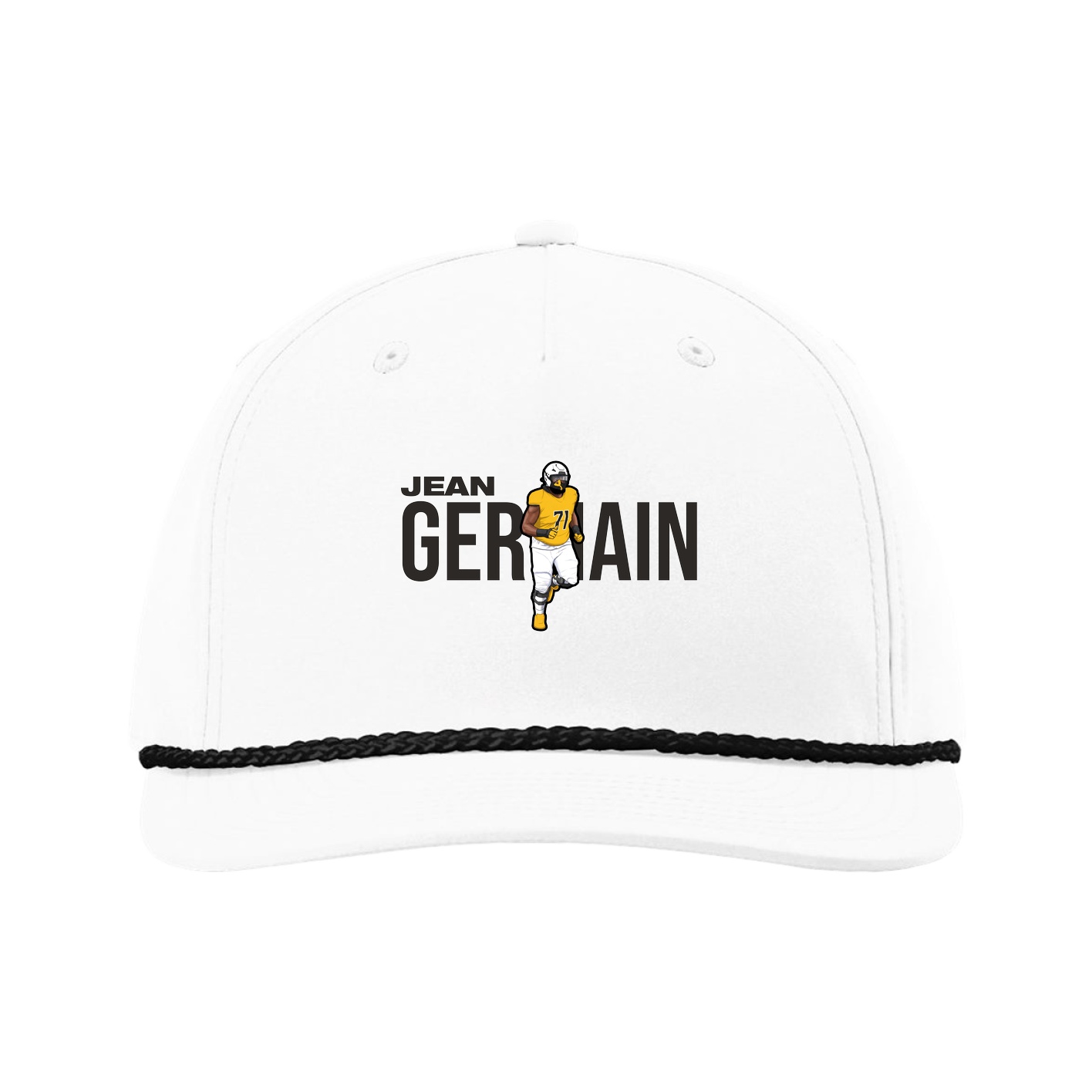 Five-Panel Classic Rope Cap — Player Name in White