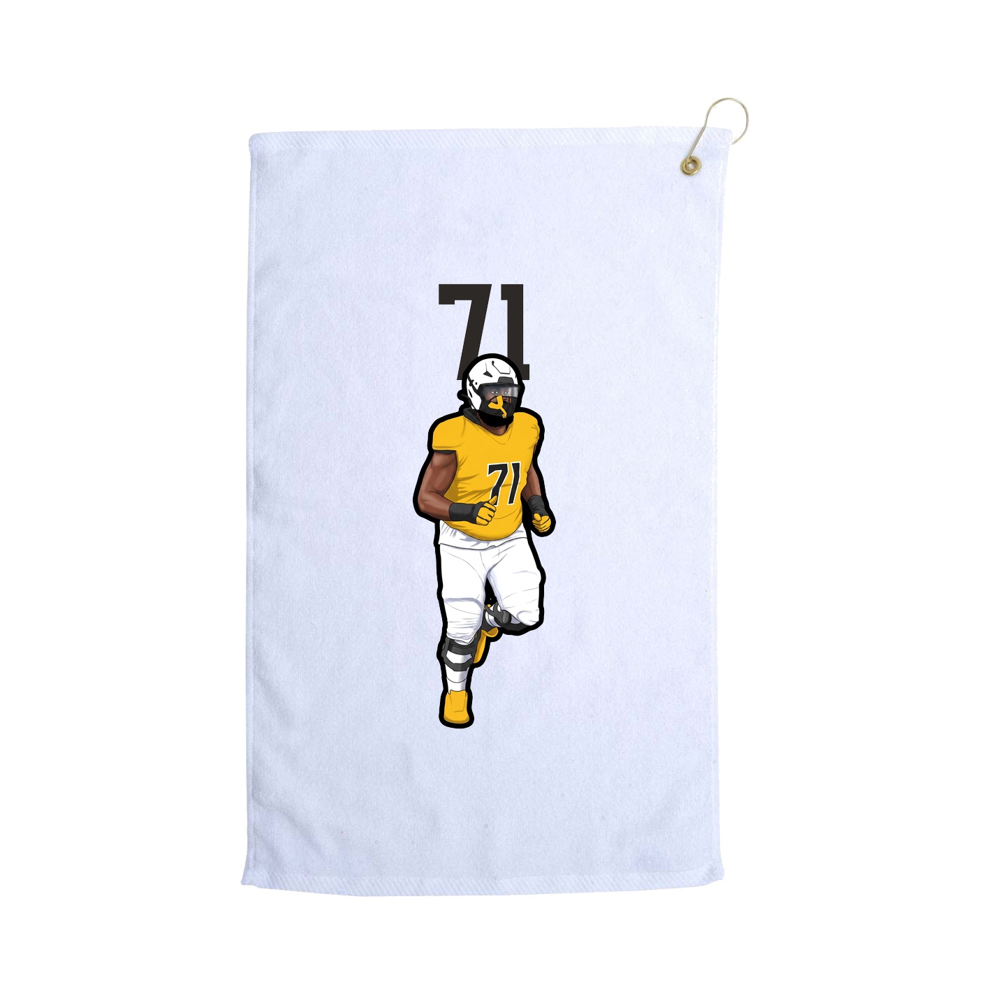 Golf Towel — Number Top in White