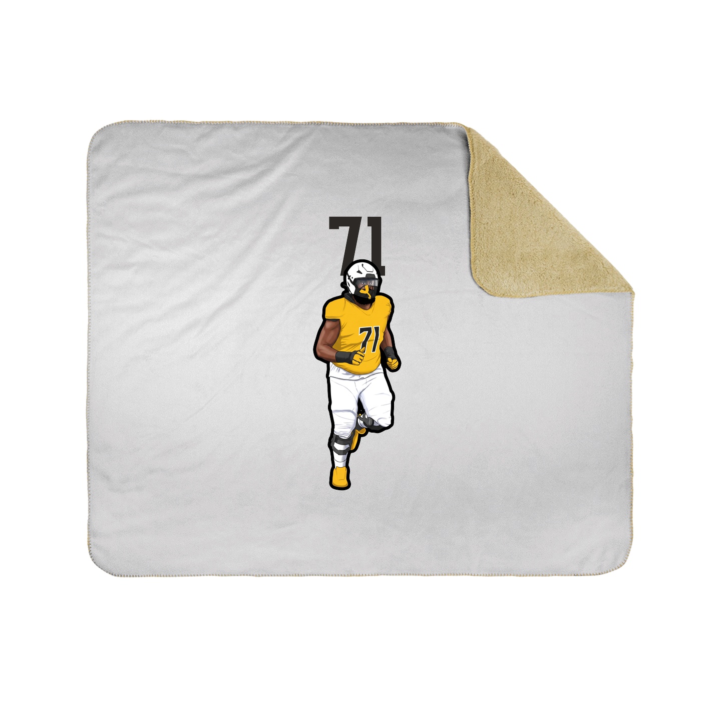 Throw Blanket — Number Top in White