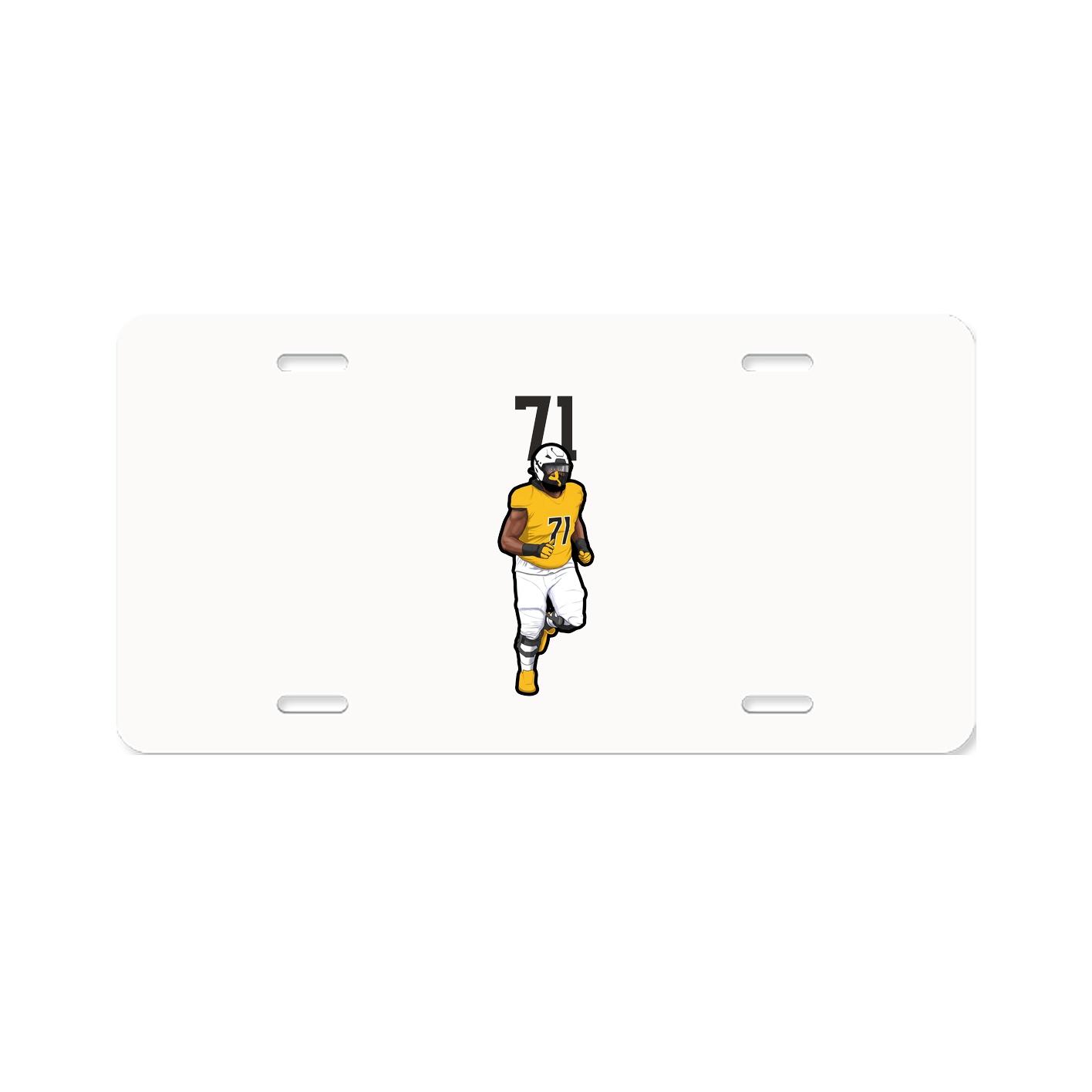 License Plate — Number Top in Classic