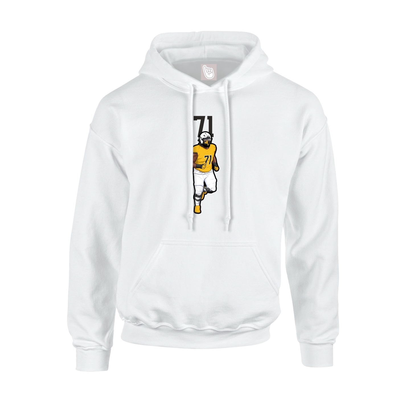 Youth Hoodie — Number Top in White