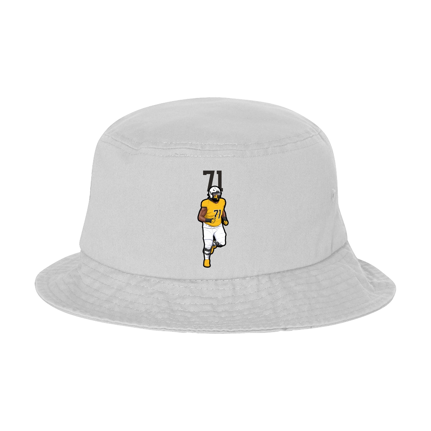 Bucket Cap — Number Top in White