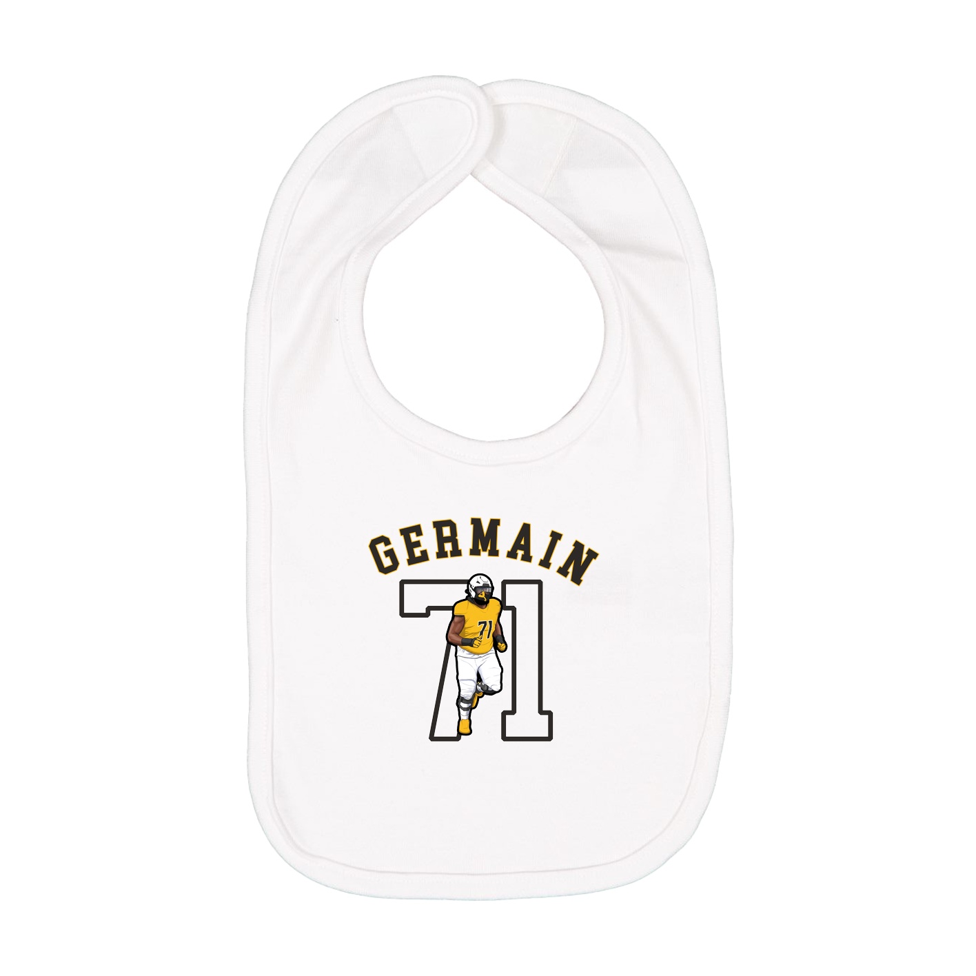 Infant Bib — Shirsey Arch in White