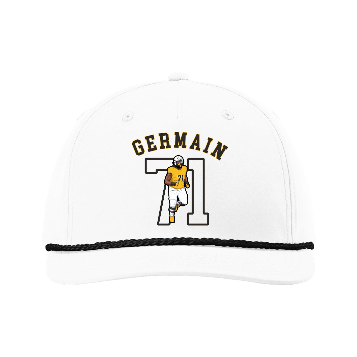 Five-Panel Classic Rope Cap — Shirsey Arch in White