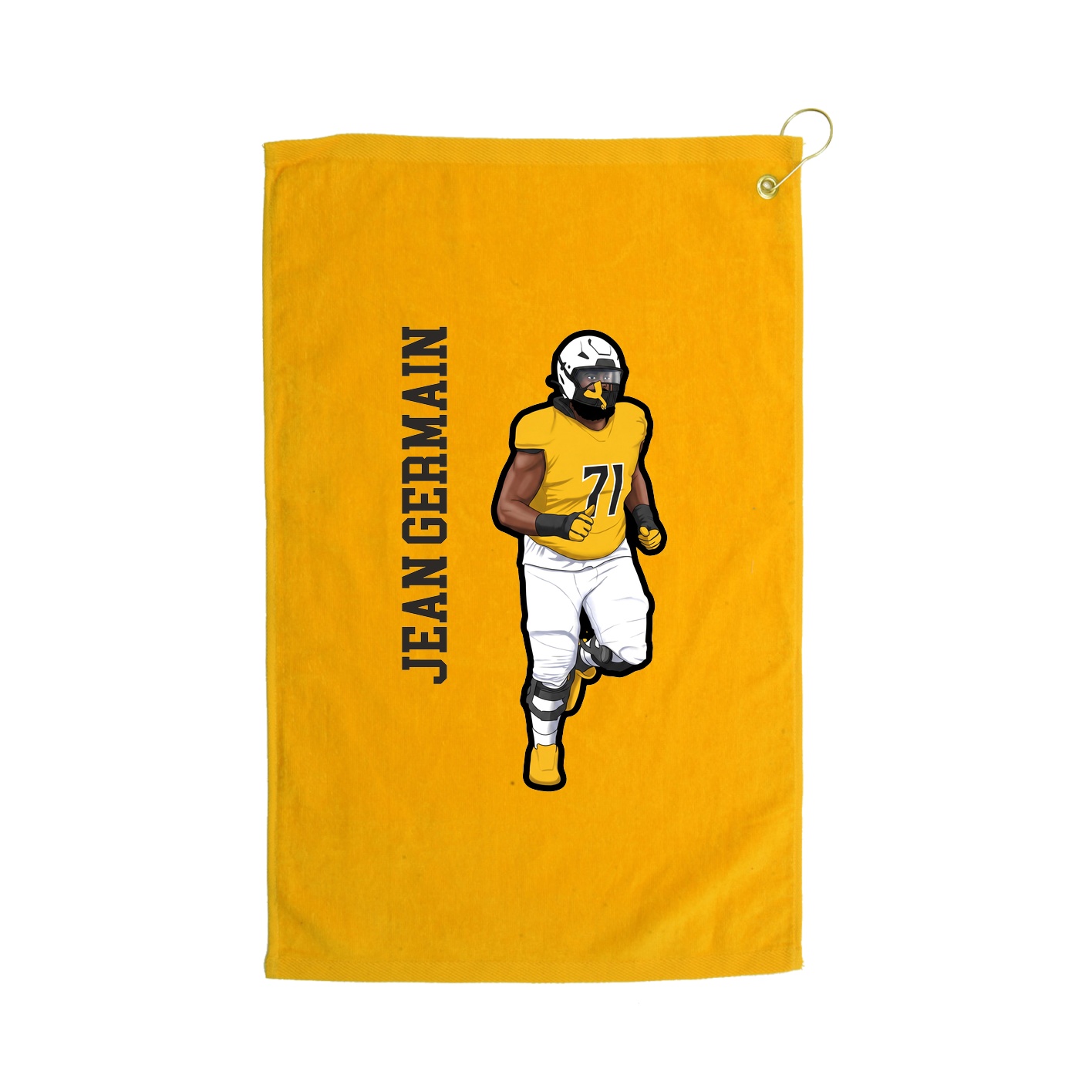 Golf Towel — Name Vertical in Gold