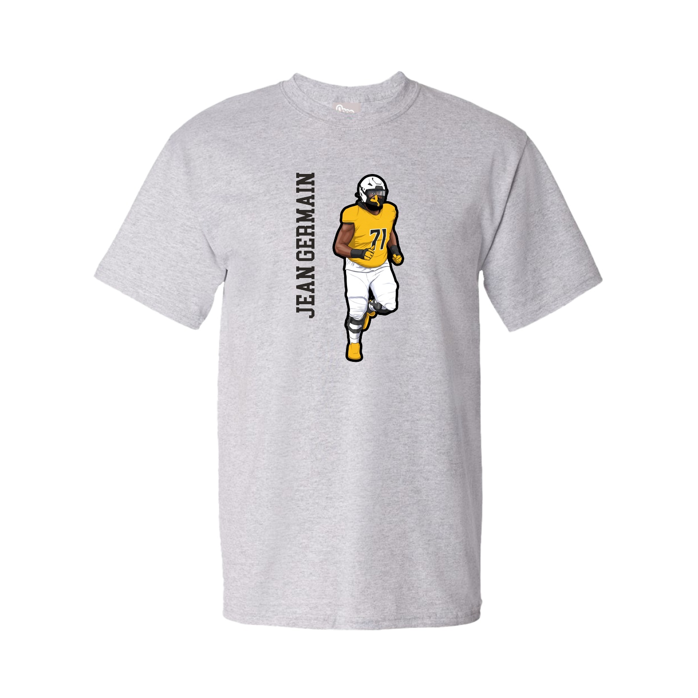 Tee — Name Vertical in Grey