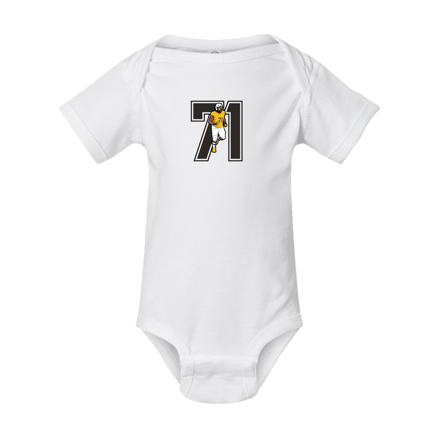 Baby Onesie — Number in White