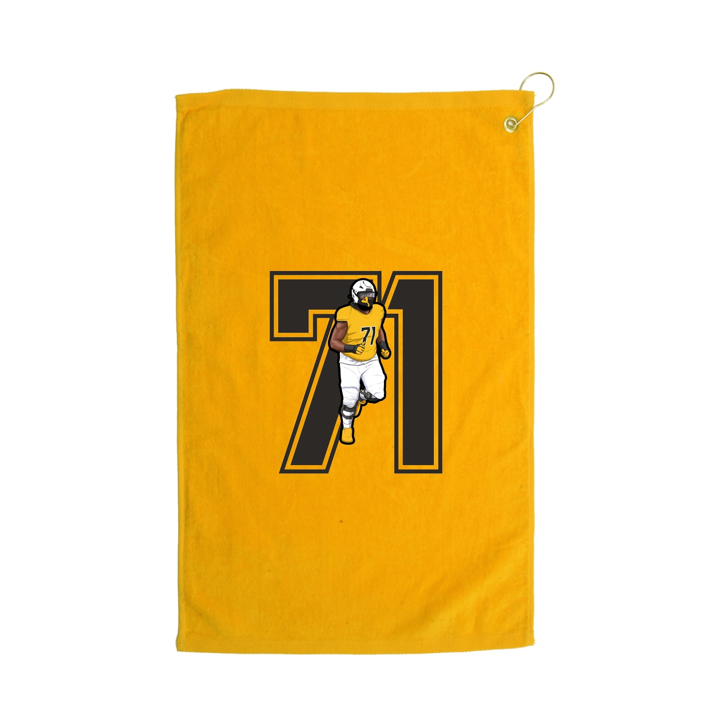 Golf Towel — Number in Gold