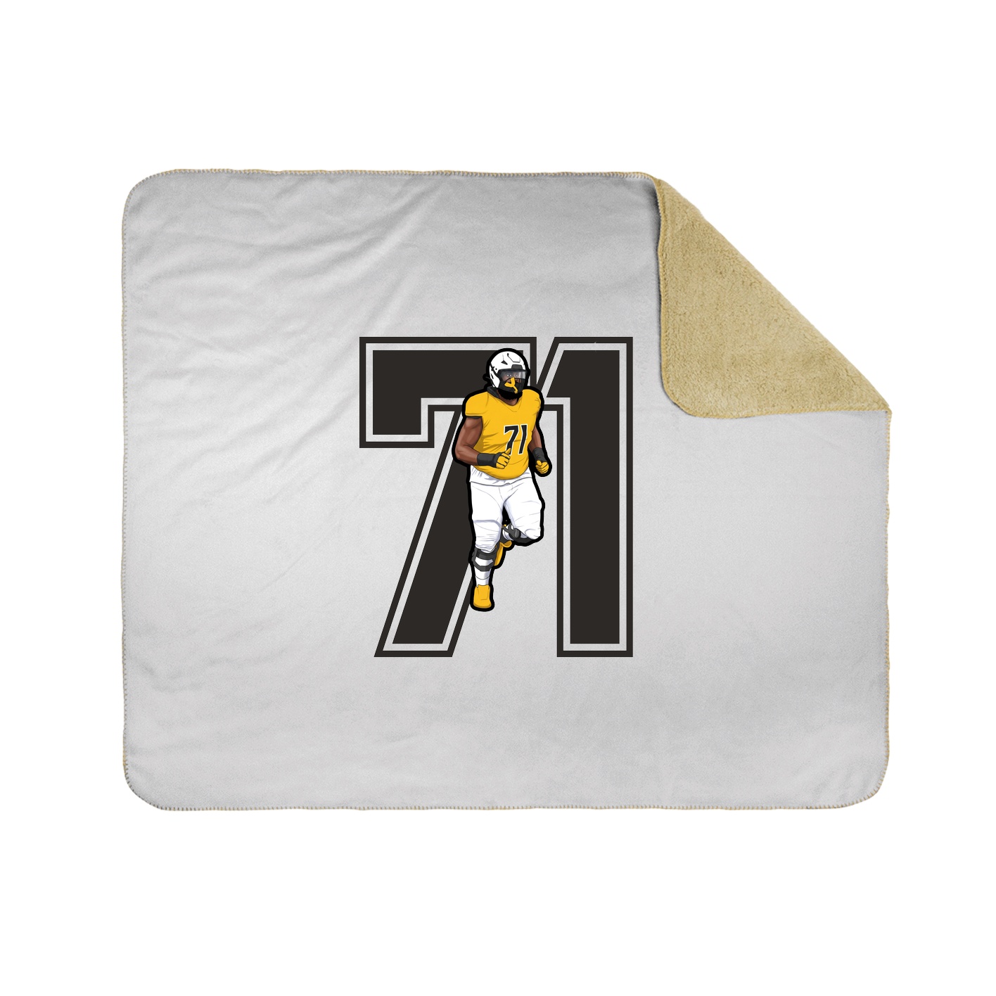 Throw Blanket — Number in White