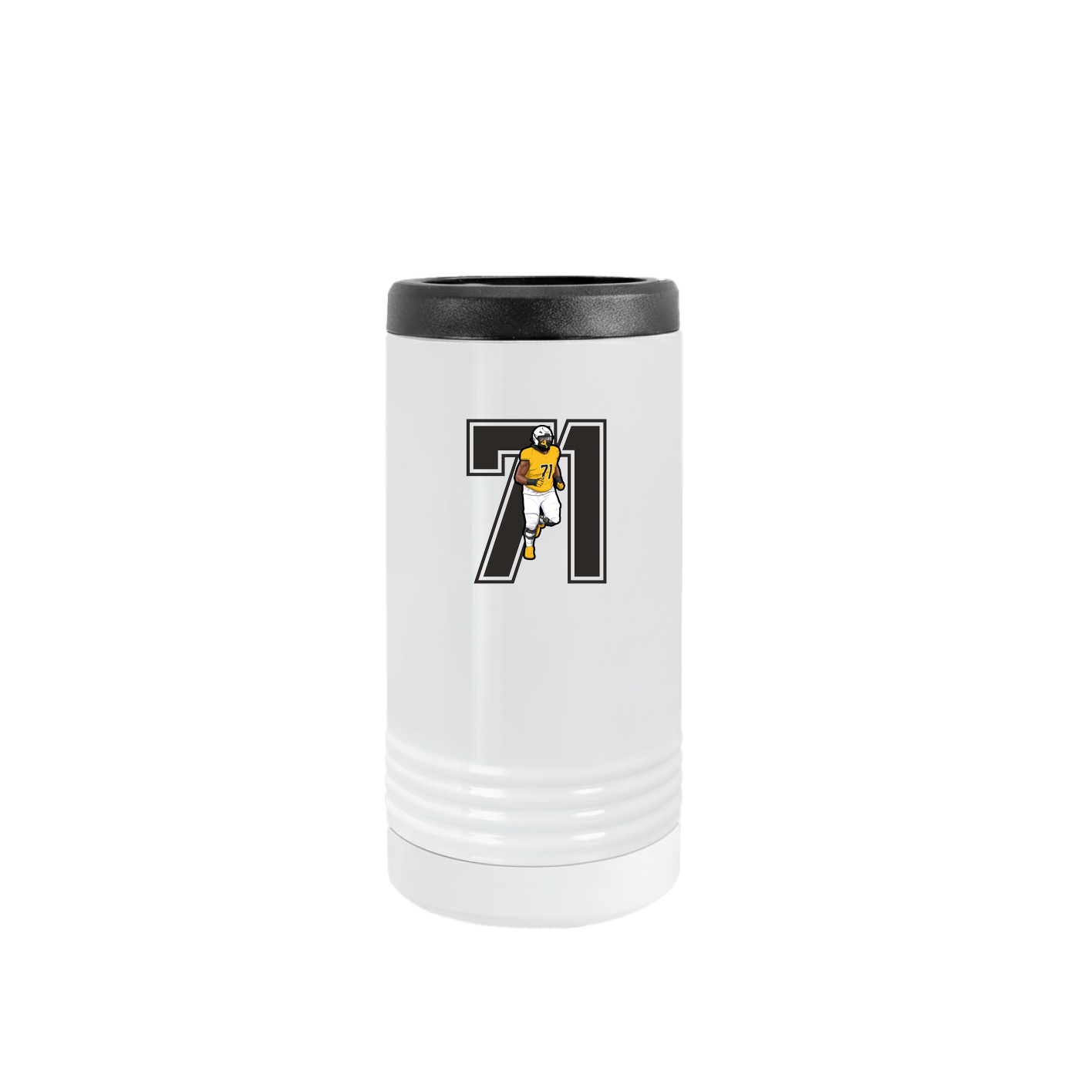 Slim Beverage Holder — Number in White