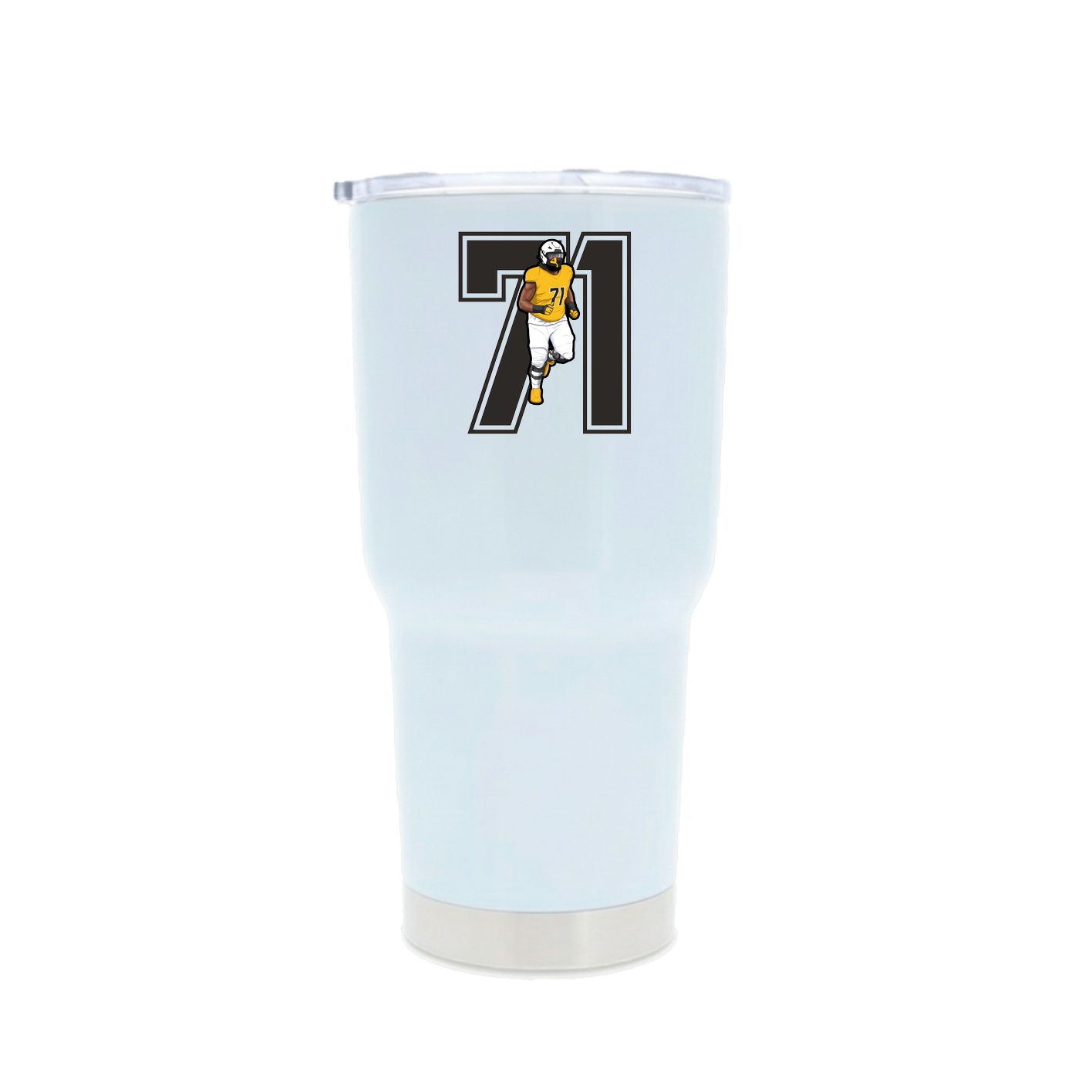 30oz Stainless Steel Tumbler — Number in White